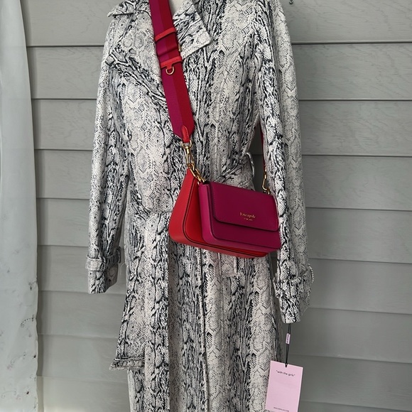 Anthropology Avec Les Filles snake print faux leather trench coat - Picture 7 of 16